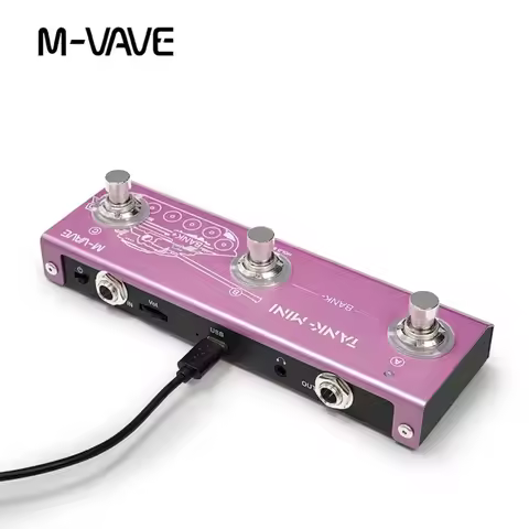 M-VAVE Tank Mini Multic Effect Guitar/ Bass Pedal Support IR and OTG Recording,Built-in Cab,Amp,Mod,