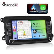 (EU Stock)Podofo Android Car Radio Carplay Android Auto 7" Autoradio GPS BT FM RDS for Volkswagen/VW/PASSAT/POLO/GOLF 5
