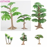USTHOW Coconut Tree, Pine Trees Cypress Simulation Cypress, Children's Toys Plastic Vivid Mini Lands