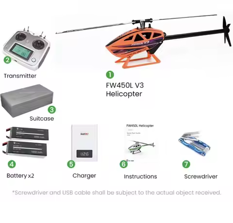 FLY WING FW450 RC 6CH 3D FW450L V3 RTF Smart GPS FBL Gyro Helicopter RTF H1 Flight Controller Drone 
