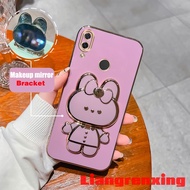 Casing huawei nova 3i huawei nova3 i huawei p30 lite p20 lite phone case Softcase silicone shockproof Cover new design Rabbit makeup mirror with holder for girls DDTZJ01