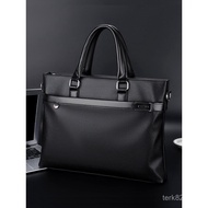 Computer Bag Large-Capacity Messenger Handbag Shoulder Bag Men Soft Leather Briefcase Bag Men's Bag 