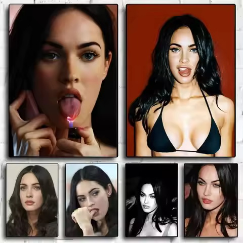 megan fox actor Poster No Framed Poster Kraft Club Bar Paper Vintage Poster Wall Art Painting Bedroo