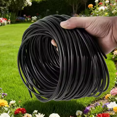 10m/20m/40m Garden Watering 3/5mm Hose Micro Drip Irrigation Water Tubing With Hole Puncher Greenhou