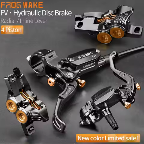 2025 Frog Wake FV4 BLACK Hydraulic Disc Brake Kit Radial/Inline Aluminum 4 Piston Oil Pressure CNC i