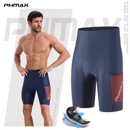 PHMAX Men's Bicycle Shorts Anti Shock Gel Padded Cycling Shorts for Road Bike MTB Racing