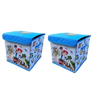 【Disney迪士尼】麻布收納箱/方形摺疊收納箱/收納盒-2入組/ 玩具總動員款
