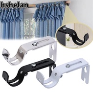 HSHELAN 1pc Curtain Rod Holder, Hardware Metal Curtain Rod Brackets,  Hanger for 1 Inch Rod Home Adjustable Window Curtain Rod Support for Wall