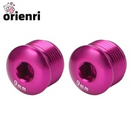 ORIENRI 2PCS Cycle Pedal Dust Cap, Aluminum Alloy M14 Thread Cycle Pedal Dust Cover, Durable 9mm Eas