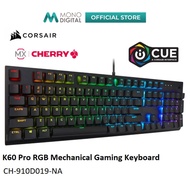 CORSAIR K60 PRO RGB / RED LED / TENKEYLESS TKL / FULL SIZE BACKLIT MECHANICAL WIRED GAMING KEYBOARD 