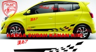 NEW Promo stiker mobil Honda Brio Agya Sticker stripe universal Toyota Agya TRD-S 2018