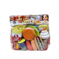 CHILDREN'S TOY COOKING FOOD COURT BURGERS KS67