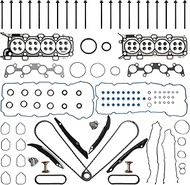 5.0 Timing Chain Kit with Cylinder Head Gasket Set & Head Bolts Fit For Ford F-150 Mustang 5.0L 2015