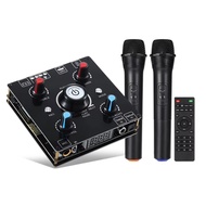【UYT】-Dual Microphone Karaoke Machine Bluetooth 5.0 Sound Power Amplifier Integrated Amp & U-Disk Pl