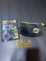 爆旋陀螺鋼鐵戰魂 Beyblade 陀螺貼紙收納冊 出擊部件收納袋 金雷霆魔龍貼紙x2