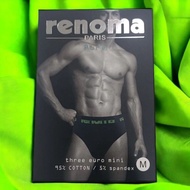 [3 PCS/BOX] RENOMA PARIS PURE MEN'S BRIEF UNDERWEAR.