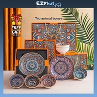 Bohemian Style Rice Bowl Porcelain Bowl Ceramic Bowl Mangkuk Keramik Soup Bowl Doorgift Wedding Gift