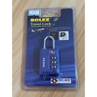 SOLEX Travel Lock Combination Key Model TSA 33 Blue Metal Case
