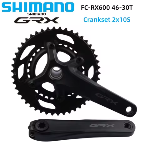 SHIMANO GRX FC-RX600 Crankset 2x10 Speed Bicycle Chain Wheel 46-30T For Gravel Road Crank 2-PIECE CR