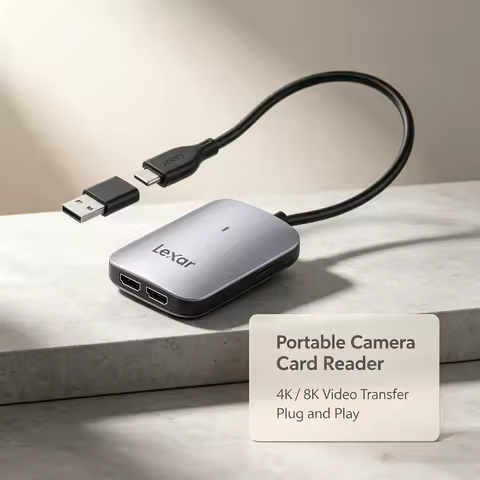Lexar CFexpress Type A Card Reader USB 3.2 Gen 2 Dual Type C/A Port CFe A Memory Card Reader for Son