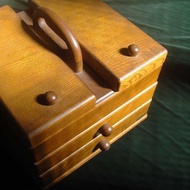 【老時光 OLD-TIME】早期二手日本進口木製針線箱裁縫箱