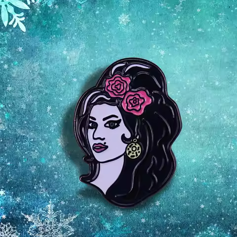 Amy Winehouse Enamel Pin Popular Jazz Music Fans Kitsch Art Addition