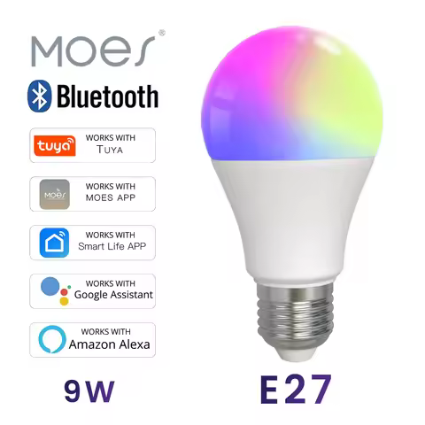 TUYA Smart LED Bulb 9W E27 Bluetooth Dimmable Color Adjustable Voice Control Compatible with Alexa G