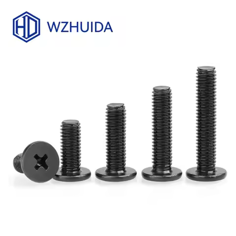 M1.2 M1.4 M1.6 M2 M2.5 M3 M4 M5 M6 Phillips Ultra Thin Flat Wafer Head Screw Carbon Steel CM Thin He