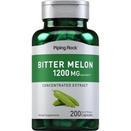Piping Rock Bitter Melon Capsules 1200mg | 200 Count | Momordica Charantia | Concentrated Extract | 