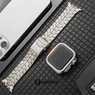 GEEKTHINK สายเหล็กโลหะผสมไททาเนียมหรู + เคส (ไม่ใช่นาฬิกา) สำหรับนาฬิกา Apple ซีรีส์9/8/7 44มม. 45มม