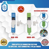 FIBER OPTIC SC CONNECTOR ESC250D SC/UPC/APC, FAST CONNECTOR, 1-PC per ORDER