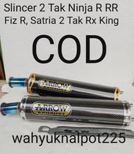 Termurah 💯Knalpot/Slincer Arrow Karbon 2 Tak Ninja R RR Fiz R Satria 2 Tak Rx King
