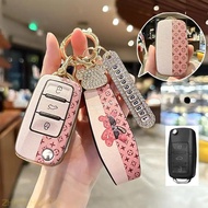 Protective Key Covers and Key Chains For Volkswagen VW Polo Tiguan Passat B5 B6 B7 Golf EOS 4 5 6 Sc