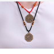 Vòng Cổ Dây Chuyền Mặt Đồng Xu Bát Quái Bằng Đồng May Mắn Bình An