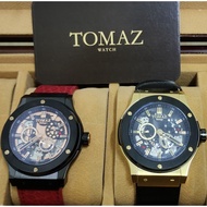 🔥FREE BELT TOMAZ🔥Tomaz Men's Watch TW014-D5 (Black/Rosegold) & TW014-D6 (Black/Gold) JAM AUTOMATIC