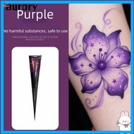 AURORY Henna Tattoo Cream, Semi-permanent Black Brown Henna Paste Cone, Henna Tattoo Cream Temporary