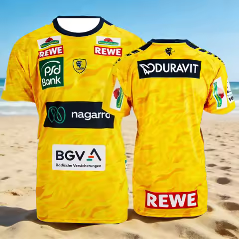 2026 Best-selling Rhein Neckar Lowen HBL New German Handball Jersey T-shirt Sports Casual Comfortabl