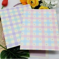 Heart check Pink purple A4 Double Sided design paper (romantic pink)