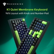 Machenike K1 คีย์บอร์ดเกมแบบมีสาย - 98 คีย์ RGB Backlit Silent Membrane พร้อมปุ่มหมุนและแป้นตัวเลข