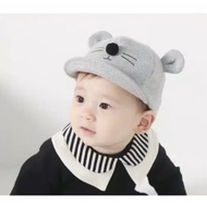 Baby hat with cat motif, cat hat for boys and girls