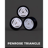 3D Printed Penrose Triangle Tunnel Earrings /Gauges