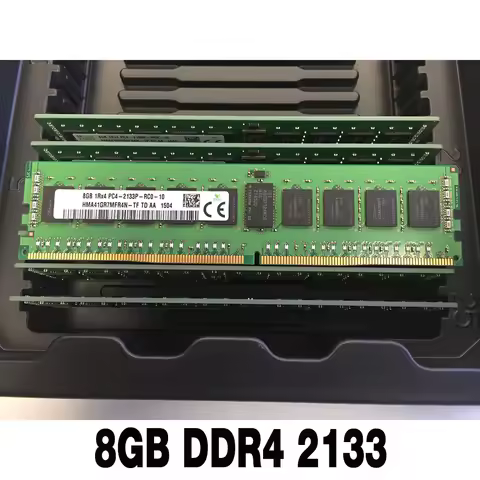 1PCS RAM 8G 1RX4 PC4-2133P ECC REG Server Memory 8GB DDR4 2133 HMA41GR7MFR4N-TF