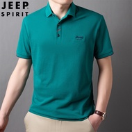 JEEP SPIRIT Summer Men S Slim Short Sleeve T-Shirt Business Trend POLO Shirt