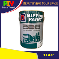 Nippon Paint Gloss Finish High Quality Synthetic Industrial Enamel 228 Cat Minyak 1L - 1 Liter