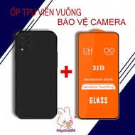 COMBO case, tempered glass for Samsung A12, A22 4G, A22 5G, M12, M32, M33, M53, M62 TPU with smooth 