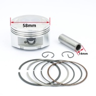 Bộ Piston xe máy với đường kính xi lanh 58mm thích hợp cho Honda SH150 qianjiang liren QJ150T-10C kg