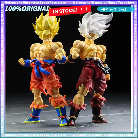 N&T Studio Dragon Ball Super Saiyan SHF Son Goku Battle Damaged 3.0 Anime Action Figures Bare Body A