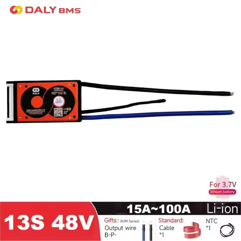 Daly 13S 48V 15A 20A 40A 60A 80A 100A 18650 Lithium BMS