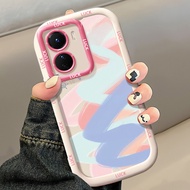 Casing hp for VIVO Y16 Y35 5G Y56 5G Y02s Y35 4G Art Dye Case anti-theft Cesing Candy Color Compacti