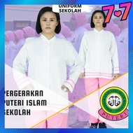 CY 2907 UNIFORM PUTERI ISLAM / KEMEJA UNIFORM PUTERI ISLAM / SET BAJU SELUAR Bergetah pakaian seraga